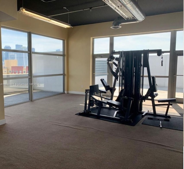 36 NW 6th Ave Unit 906, Miami, FL 33128 - workout area with baseboards