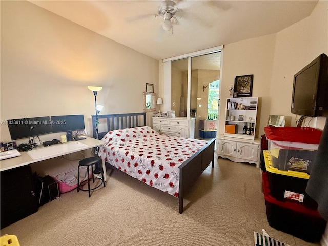 3001 NE 185th St Unit 112, Aventura, FL 33180 - bedroom with a closet, a ceiling fan, and carpet floors