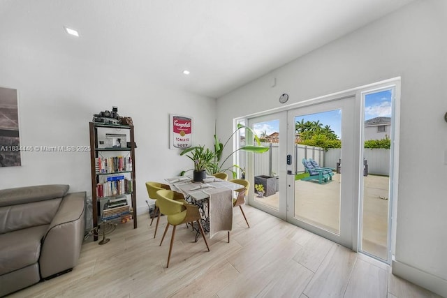 985 SW 147th Ct, Miami, FL 33194 - dining room with french doors, light wood-type flooring, and recessed lighting