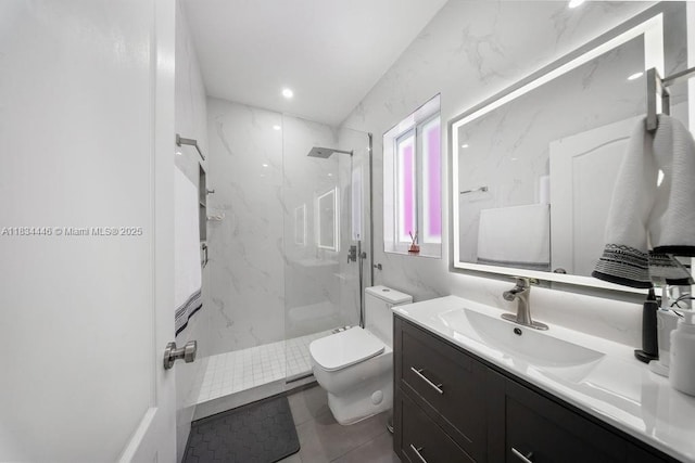 985 SW 147th Ct, Miami, FL 33194 - full bath with a marble finish shower, vanity, and tile patterned floors