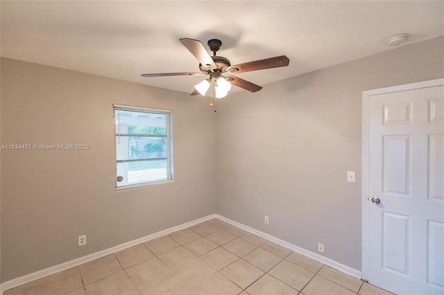 4423 Lake Ave, West Palm Beach, FL 33405 - spare room with ceiling fan, light tile patterned flooring, and a smoke detector