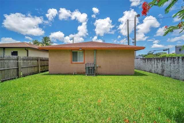 2175 NW 50th St, Miami, FL 33142 - rear view of property with a fenced backyard and stucco siding