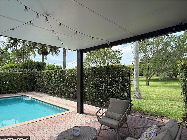 9932 NW 10th St, Miami, FL 33172 - view of pool featuring a patio area and a fenced backyard