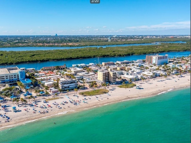 310 Arthur St Unit 9, Hollywood, FL 33019 - bird's eye view of waterfront with a beach