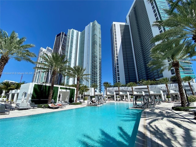 851 NE 1st Ave Unit 2802, Miami, FL 33132 - community pool featuring a patio
