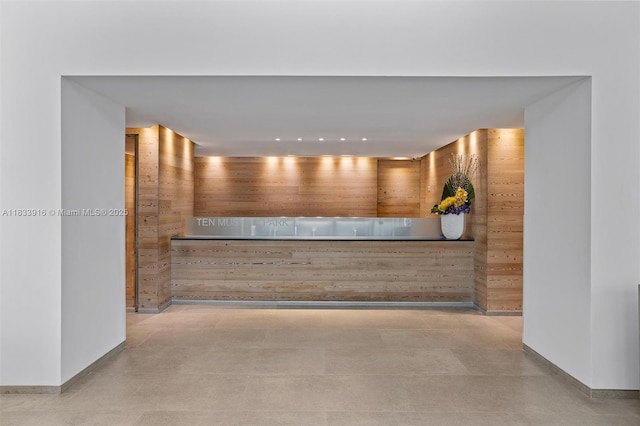 1040 Biscayne Blvd Unit 2108, Miami, FL 33132 - reception area with wood walls
