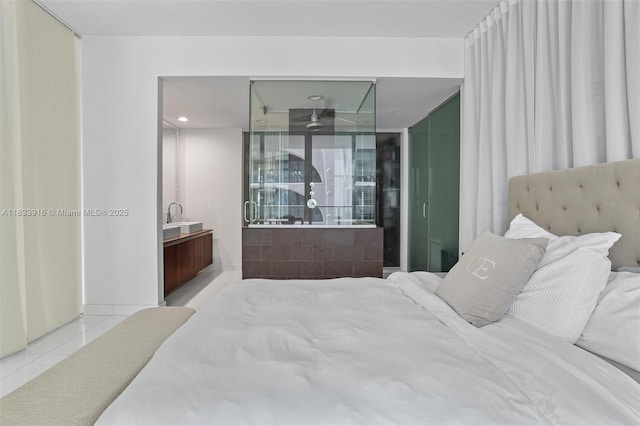 1040 Biscayne Blvd Unit 2108, Miami, FL 33132 - bedroom with tile patterned floors