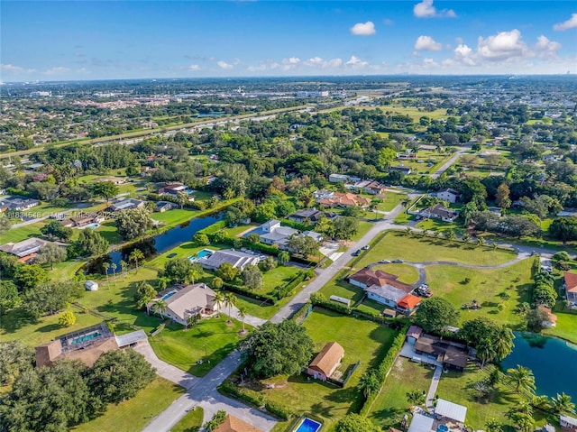 16701 SW 49th St, Southwest Ranches, FL 33331 - aerial view of property and surrounding area with a nearby body of water and nearby suburban area