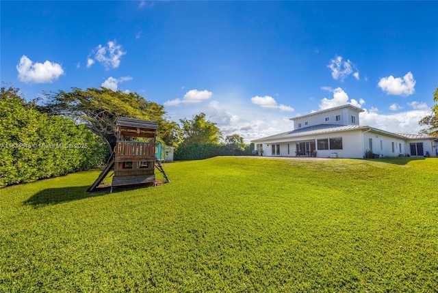 16701 SW 49th St, Southwest Ranches, FL 33331 - view of grassy yard with a playground