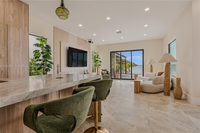 18269 SW 54th St, Miramar, FL 33029 - living room featuring recessed lighting and baseboards