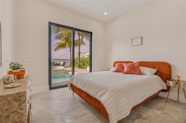 18269 SW 54th St, Miramar, FL 33029 - bedroom featuring access to exterior and recessed lighting