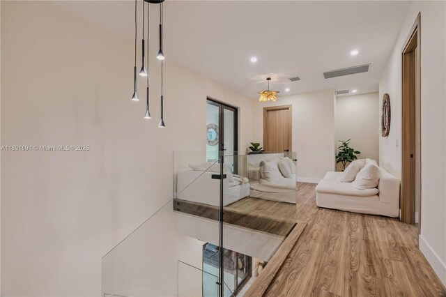 18269 SW 54th St, Miramar, FL 33029 - corridor with wood finished floors and recessed lighting
