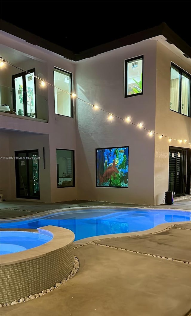 18269 SW 54th St, Miramar, FL 33029 - view of swimming pool featuring a patio area and a pool with connected hot tub