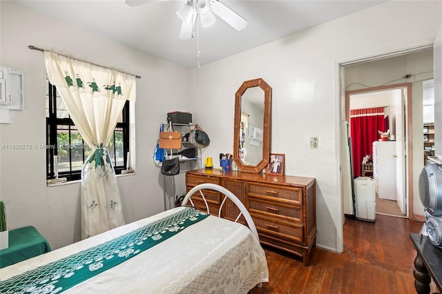 1430 NE 148th St, Miami, FL 33161 - bedroom with hardwood / wood-style floors and a ceiling fan