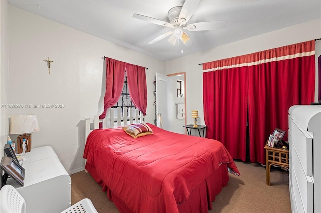 1430 NE 148th St, Miami, FL 33161 - carpeted bedroom featuring a ceiling fan