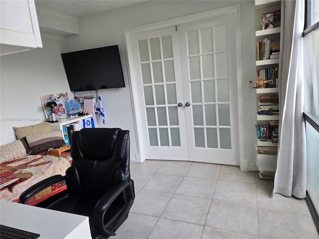 1000 Parkview Dr Unit 114, Hallandale Beach, FL 33009 - office space featuring tile patterned floors, crown molding, and french doors