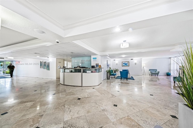 1000 Parkview Dr Unit 114, Hallandale Beach, FL 33009 - reception with crown molding and a security system