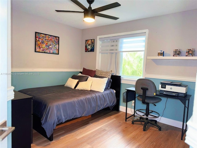 11405 Lakeview Dr Unit 3-A, Coral Springs, FL 33071 - bedroom featuring wood finished floors and a ceiling fan