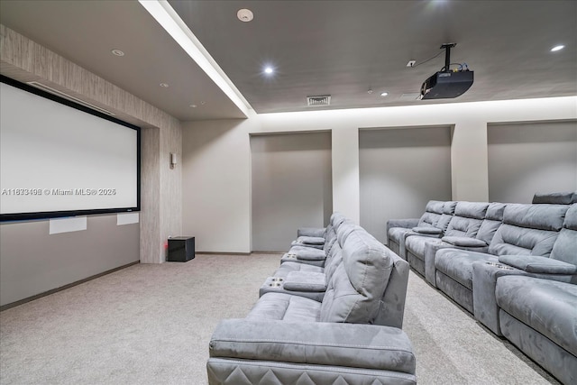 10275 Collins Ave Unit 722, Bal Harbour, FL 33154 - carpeted cinema room featuring baseboards and recessed lighting