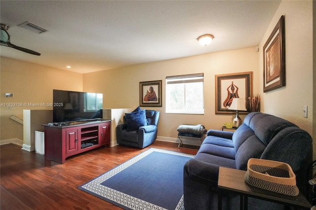 3335 Palomino Dr, Davie, FL 33024 - living area with dark wood finished floors and baseboards