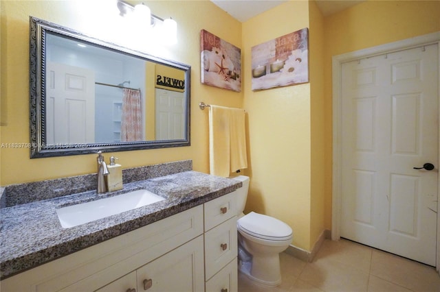 3335 Palomino Dr, Davie, FL 33024 - full bath with vanity, tile patterned floors, and a shower with shower curtain