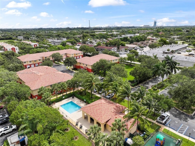 3335 Palomino Dr, Davie, FL 33024 - bird's eye view of a pool area