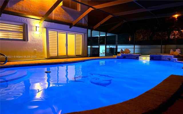 9017 SW 157th Path, Miami, FL 33196 - outdoor pool featuring glass enclosure