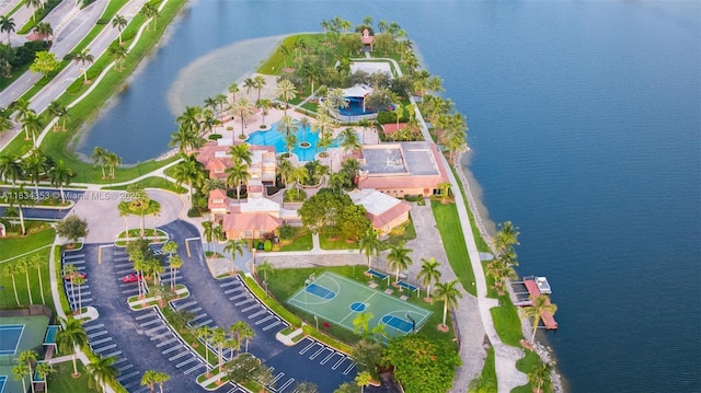 19185 SW 25th Ct, Miramar, FL 33029 - drone / aerial view of a pool and a nearby body of water