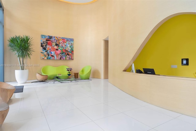 501 NE 31st St Unit 2308, Miami, FL 33137 - reception with arched walkways and a high ceiling