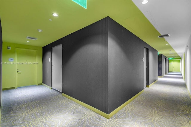 501 NE 31st St Unit 2308, Miami, FL 33137 - hall featuring carpet flooring and recessed lighting