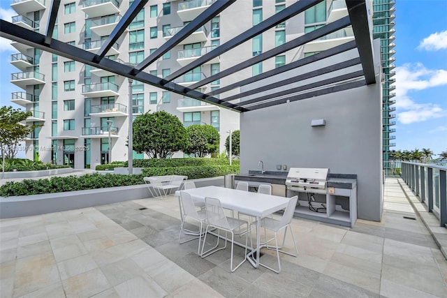 501 NE 31st St Unit 2308, Miami, FL 33137 - view of patio / terrace with outdoor dining area and area for grilling