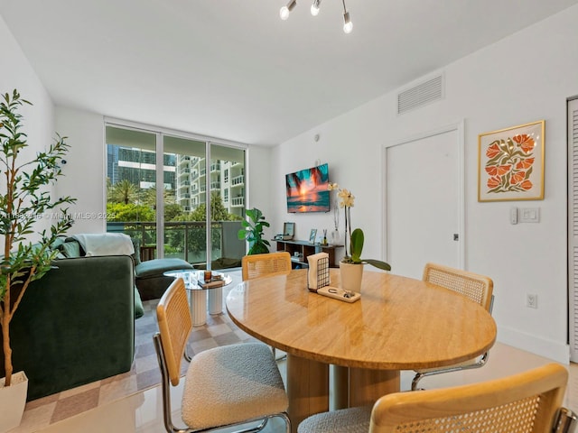 950 Brickell Bay Dr Unit 1103, Miami, FL 33131 - dining area with floor to ceiling windows