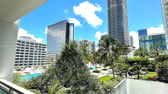 950 Brickell Bay Dr Unit 1103, Miami, FL 33131 - balcony with a view of city and view of pool area