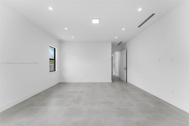 8220 SW 193rd Ter, Cutler Bay, FL 33157 - unfurnished room with finished concrete floors and recessed lighting