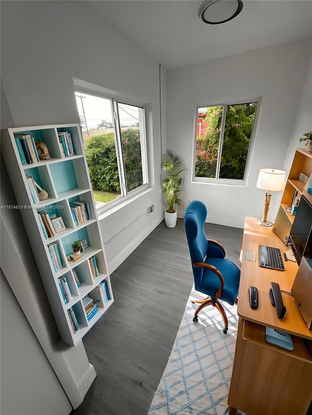 1812 NW 64th St, Miami, FL 33147 - office with healthy amount of natural light and wood finished floors