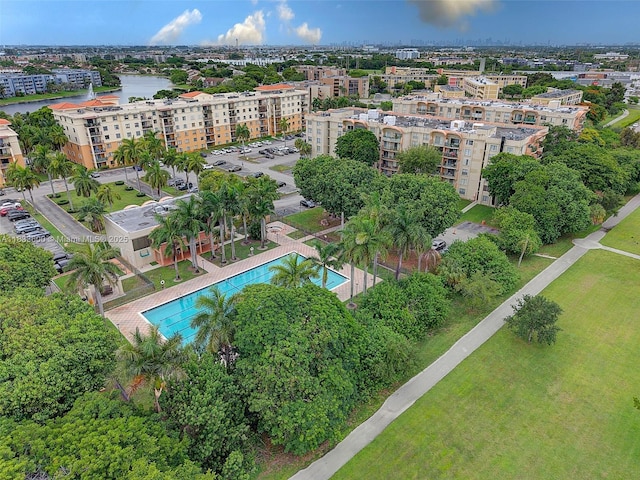 9310 Fontainebleau Blvd Unit 203, Miami, FL 33172 - aerial view of a pool area and apartment complex