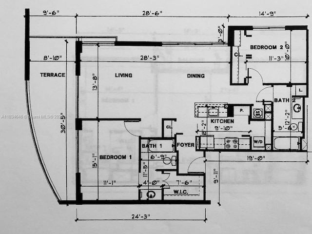 816 NW 11th St Unit 801, Miami, FL 33136 - view of property floor plan