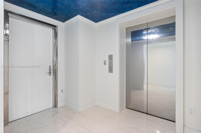1331 Brickell Bay Dr Unit 2705, Miami, FL 33131 - hallway with elevator and baseboards