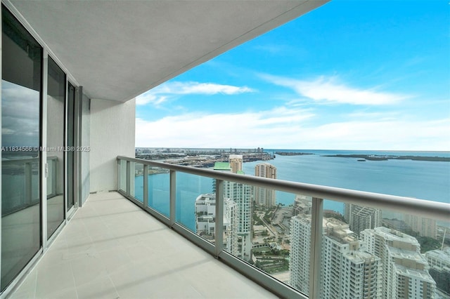 465 Brickell Ave Unit 4505, Miami, FL 33131 - balcony featuring a view of city and a water view