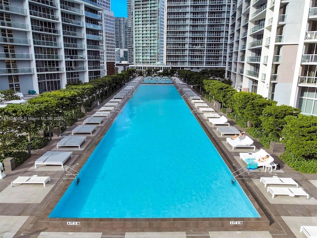 465 Brickell Ave Unit 4505, Miami, FL 33131 - view of pool featuring a city view