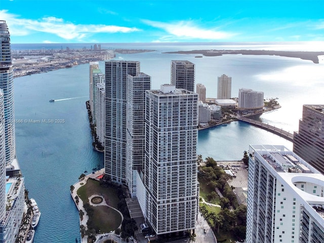 465 Brickell Ave Unit 4505, Miami, FL 33131 - view of urban area with a large body of water and a notable bridge