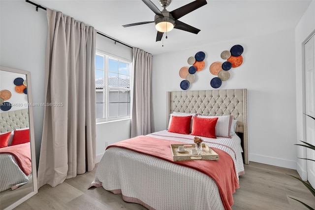 2036 SW 159th Ave, Miramar, FL 33027 - bedroom featuring wood finished floors and ceiling fan