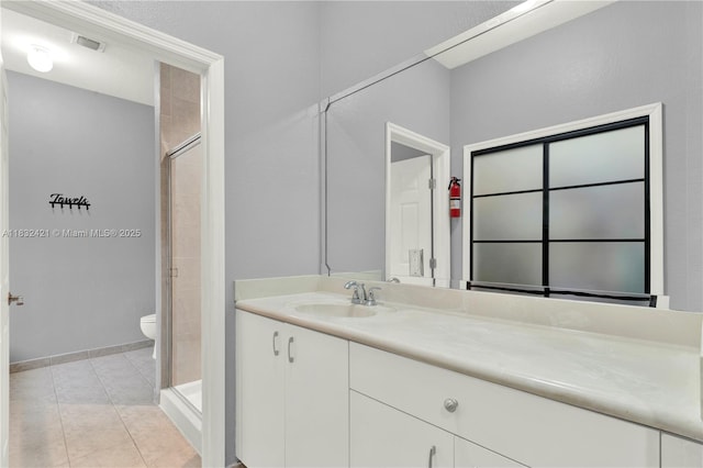 22486 SW 110th Ct, Miami, FL 33170 - full bath with vanity, a shower stall, and tile patterned floors