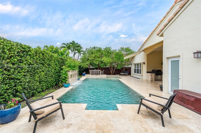 1583 SW 191st Ave, Pembroke Pines, FL 33029 - view of pool featuring a patio and a fenced backyard