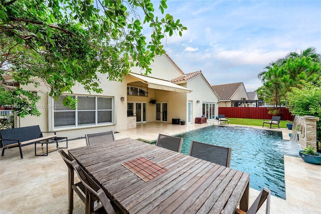 1583 SW 191st Ave, Pembroke Pines, FL 33029 - view of pool featuring outdoor dining area, a patio, and a fenced backyard