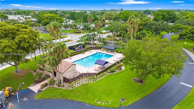 8577 W Boca Glades Blvd Unit D, Boca Raton, FL 33434 - drone / aerial view of a pool area