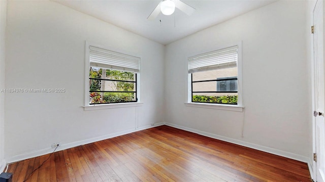 1111 Columbus Blvd, Coral Gables, FL 33134 - unfurnished room featuring wood-type flooring and ceiling fan