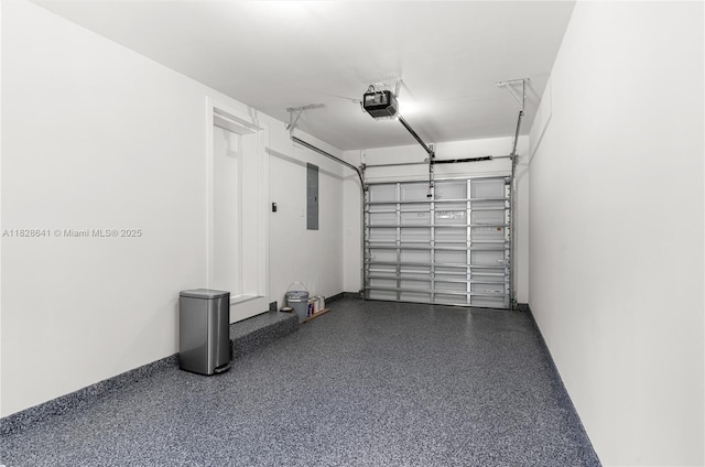 45 NE 104th St, Miami Shores, FL 33138 - garage featuring a garage door opener and electric panel