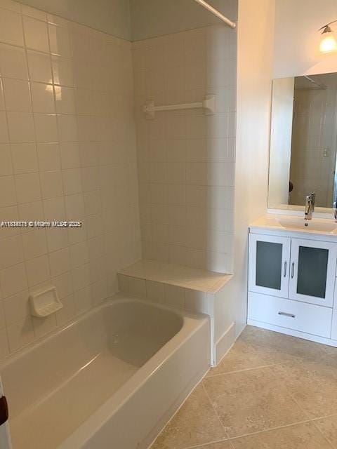 1209 Main St Unit 215, Jupiter, FL 33458 - full bathroom featuring vanity, tile patterned floors, and  shower combination