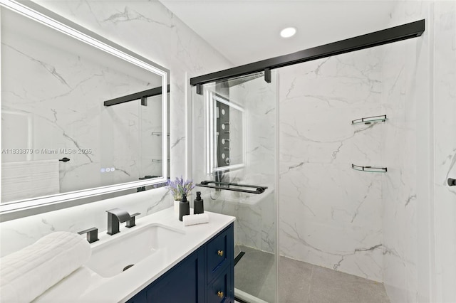 1894 SW 149th Ave, Miramar, FL 33027 - full bathroom featuring vanity and a marble finish shower